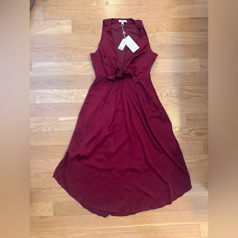 Joie Burgundy High Low Dress - Size 4 - Never worn! - Picture 2 of 5